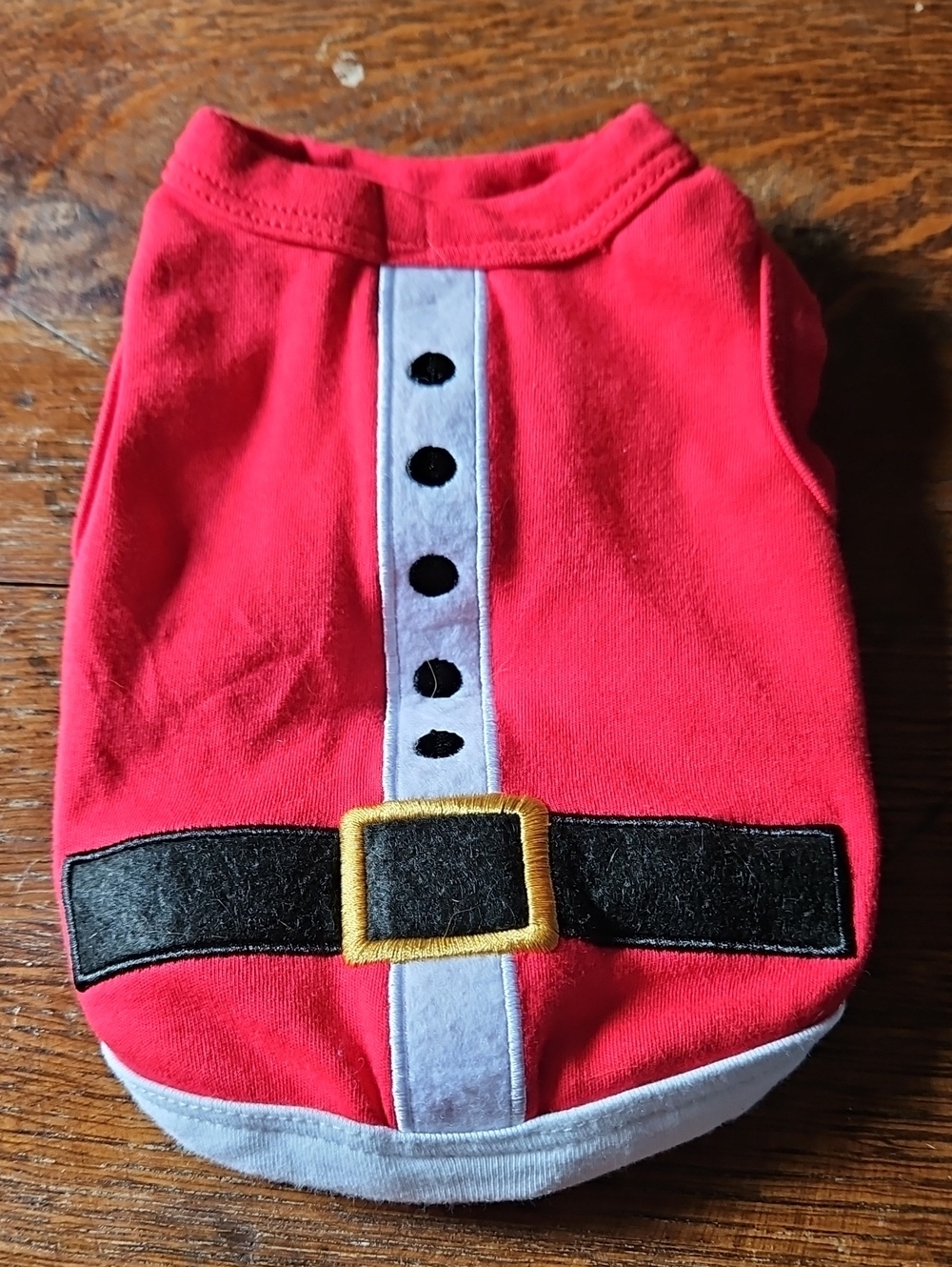 Parisian Pet Red Santa Belt Pet Tee Small